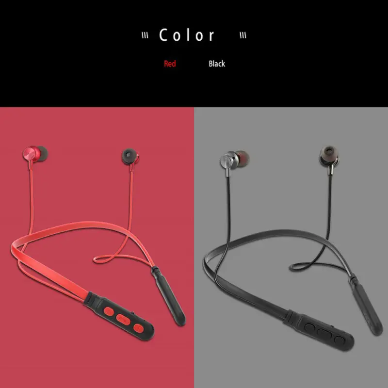 Беспроводная Bluetooth гарнитура с шейным ободом спортивные наушники стереонаушники