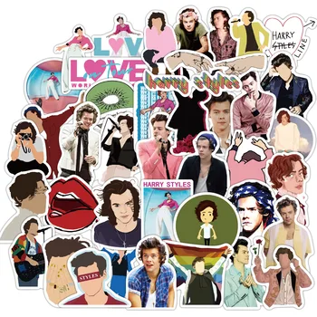 

50PCS British Singer Harry Styles Stickers Decal for Scrapbook Laptop Phone Guitar Coo lPS4 Suitcase Skateboard Pegatina Sticker