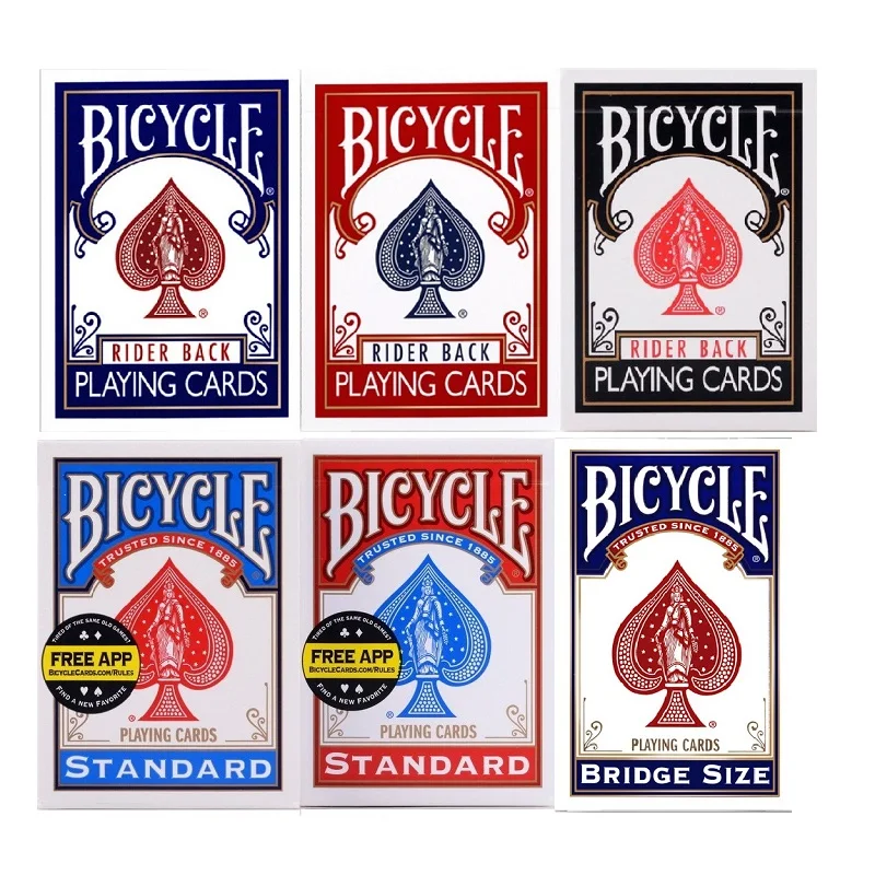 Playing Cards Bicycle Rider Back Black Playing Cards USPCC Standard Deck Poker Size Magic Card Games Magic Tricks Props for Magician