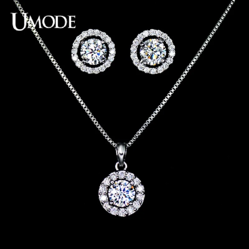 UMODE Набор Ювелирных украшений 1 пара серьги гвоздики с небольшим прекрасным