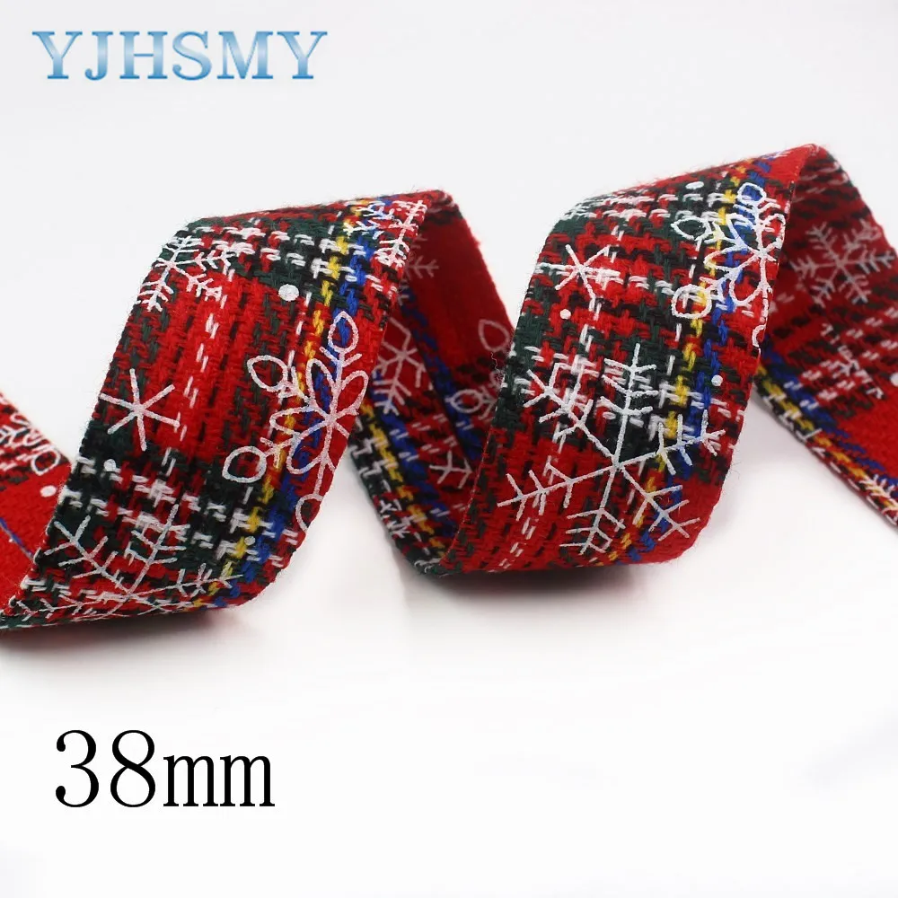 I-19903-2029 10/25/38 мм 5 ярдов Красный тканевая лента плед, DIY ручной работы аксессуары для волос для свадьбы подарок упаковочных материалов