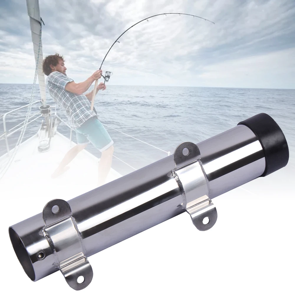 

Side Mount Easy Install Rustless With Bracket Hardware Fishing Rod Holder Boat Durable Removable Reusable Stainless Steel