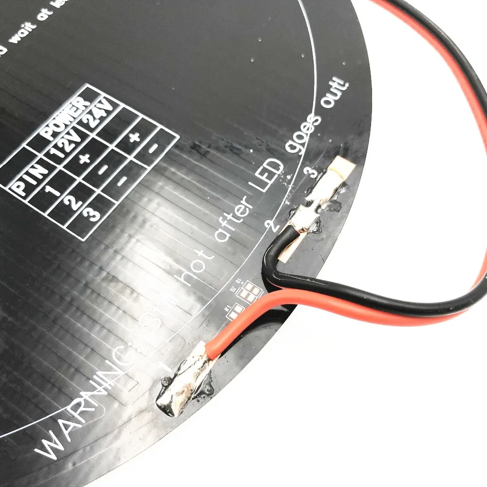 3D printer accessories diameter 240mm heating bed aluminum substrate MK3 round hot bed with Line Weld 3MM thickness