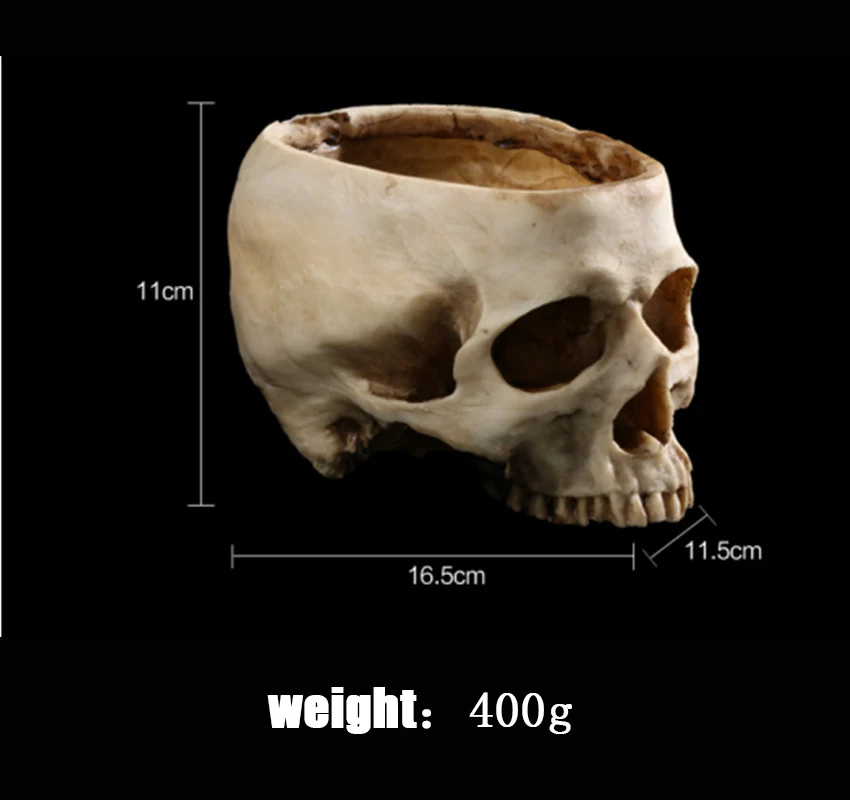 2 стиля, модель черепа из полимера, большой цветочный горшок, Череп, Рождество, Хэллоуин, фестиваль, горшок для хранения фруктов в горшках, семейное украшение - Цвет: 131