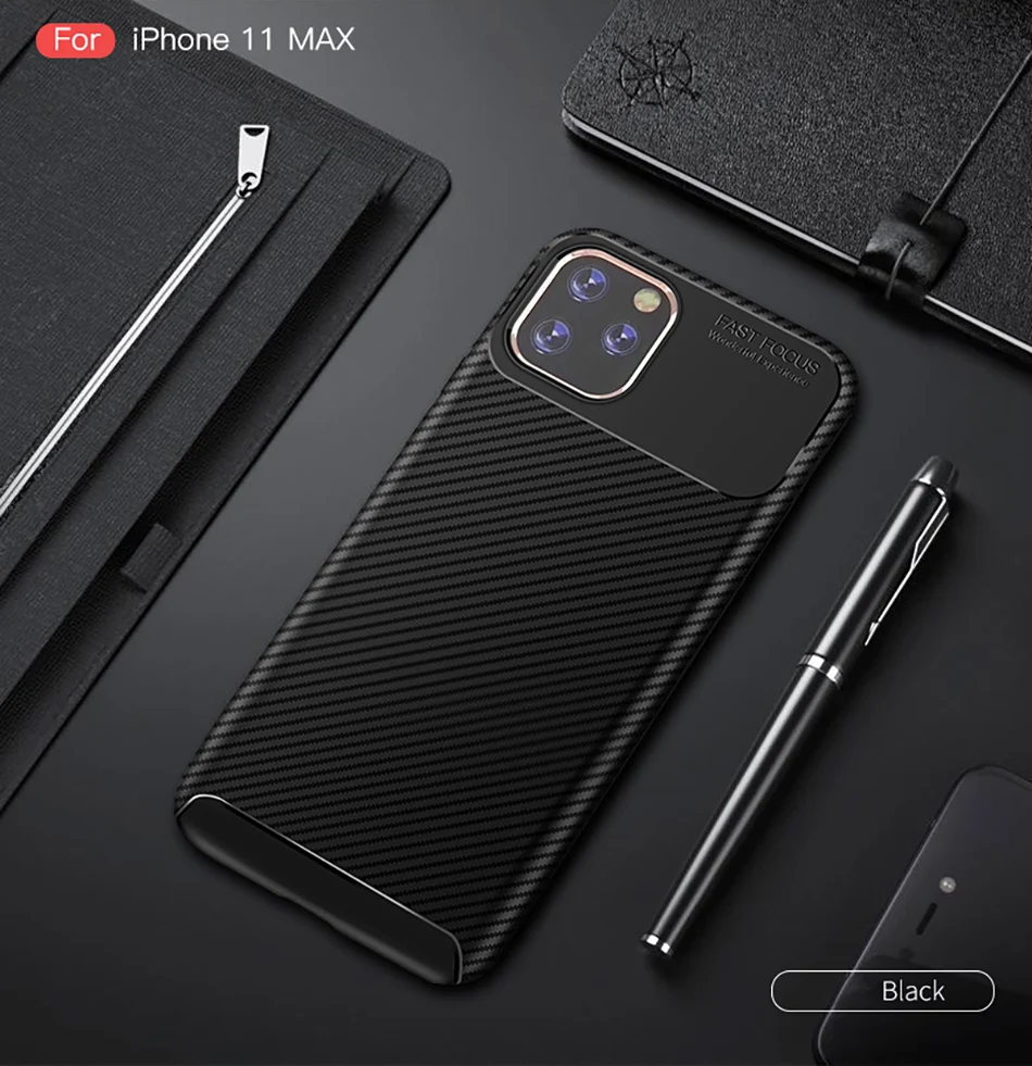 !ACCEZZ For iPhone 11 Pro Max Case 2019 New Soft TPU Business Protection Back Cases Cover Cell Phone Skid Shell Anti-fall Coque Capa (12)