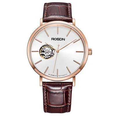 Rose-gold ROSDN люксовый бренд Мужские часы Япония Citizen NH38A автоматические механические мужские t часы человек сапфир Водонепроницаемые часы R2620 - Цвет: Rose-gold