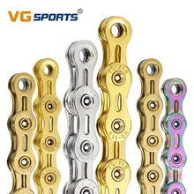 VG Sports-cadena ultraligera para bicicleta de montaña y carretera, accesorio para bici de 6, 7, 8, 9, 10 y 11 velocidades, mitad hueca, 8s, 9s, 10s, 11 s