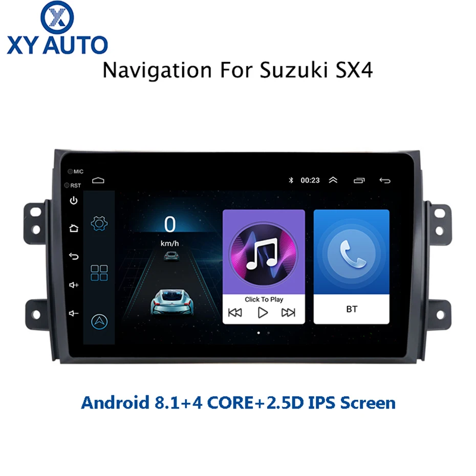 9 дюймов 2.5D IPS Закаленное HD Мульти сенсорный экран Android 8 1 NAVI для Suzuki SX4 2006 2013 с Bluetooth