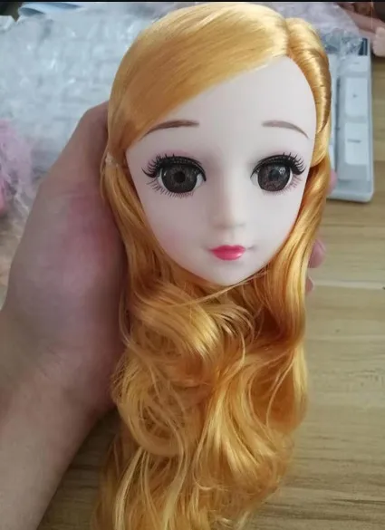 42 см Bjd кукла 24 шаровая шарнирная кукла DIY обнаженное тело вьющиеся прямые волосы подарок для девочки с 3D глазами голова куклы игрушки для девочек - Цвет: Type D Yellow