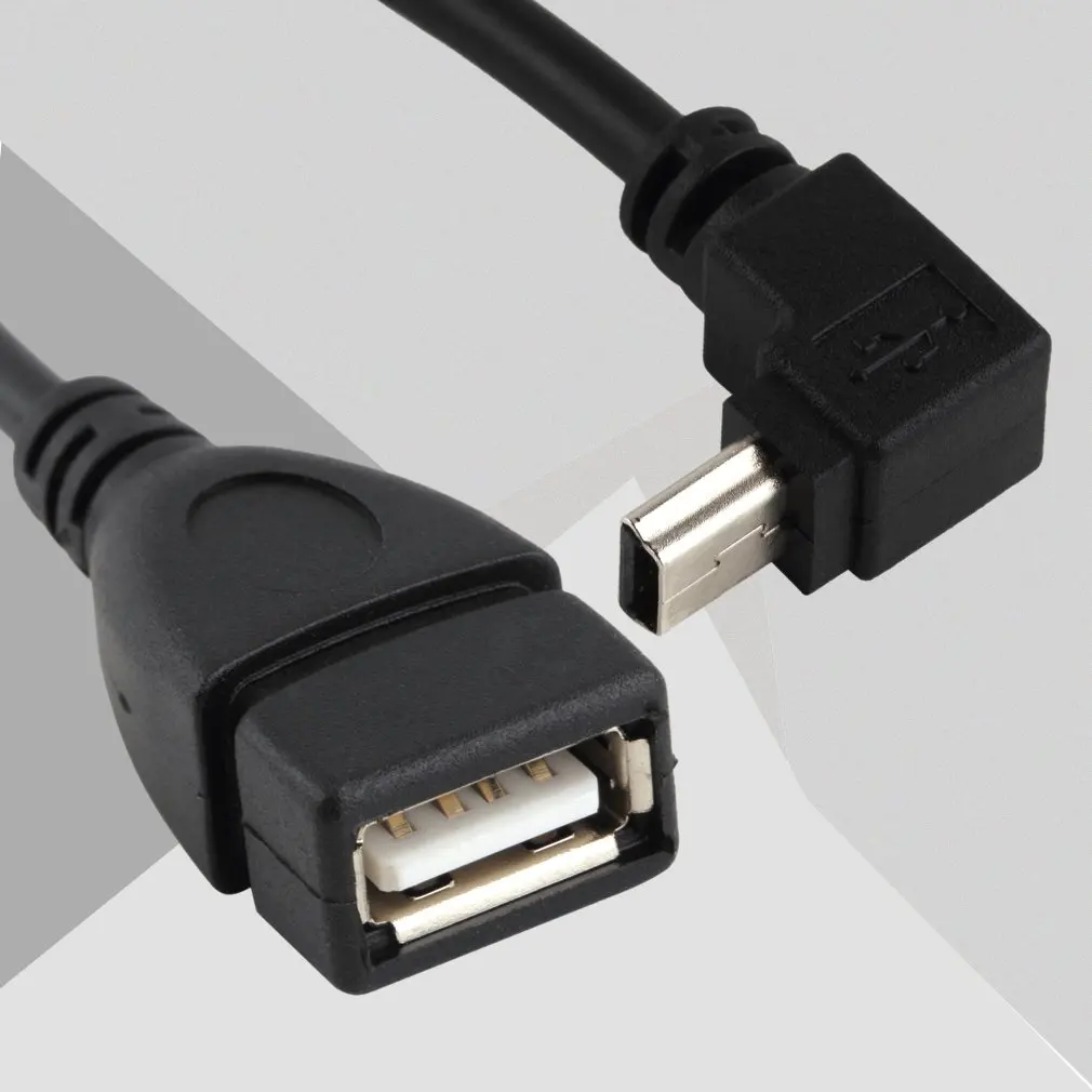 Высокое качество USB B Мужской адаптер преобразования USB A женский в мини 5P OTG кабель Шнур вниз
