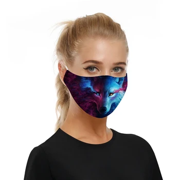 

4PCS Fashion Reusable Face Mask Printing Mouth Mask Face Mask Personality Mouth-muffle Mask