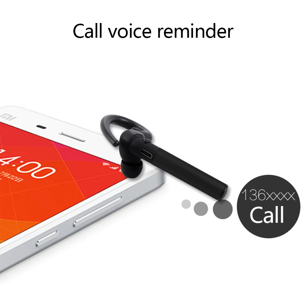 Bluetooth V4.1 Wireless Earphones Built-in Mic Stereo Ear Hook Headset Headphone
