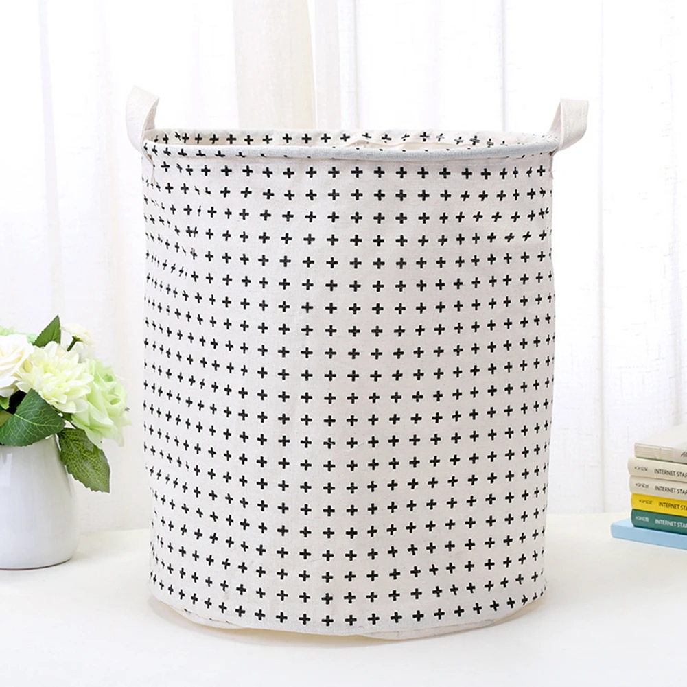 Домашний контейнер для сумок, складные Складные Игрушки для хранения одежды, корзина для белья, органайзер, ручка для мелочей, водонепроницаемый - Цвет: Plus Sign