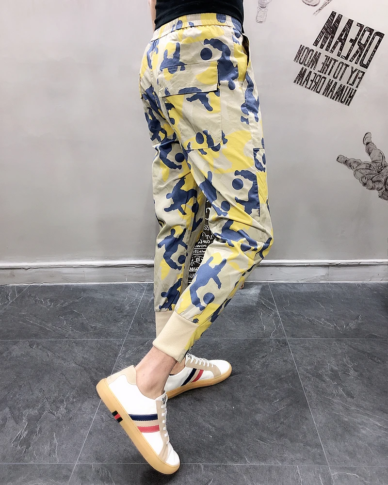 Broek хип-хоп повседневные джоггеры Broek Zomer Dunne камуфляж Afdrukken Haren Broek Mannelijke Broek Heren Antalon Homme