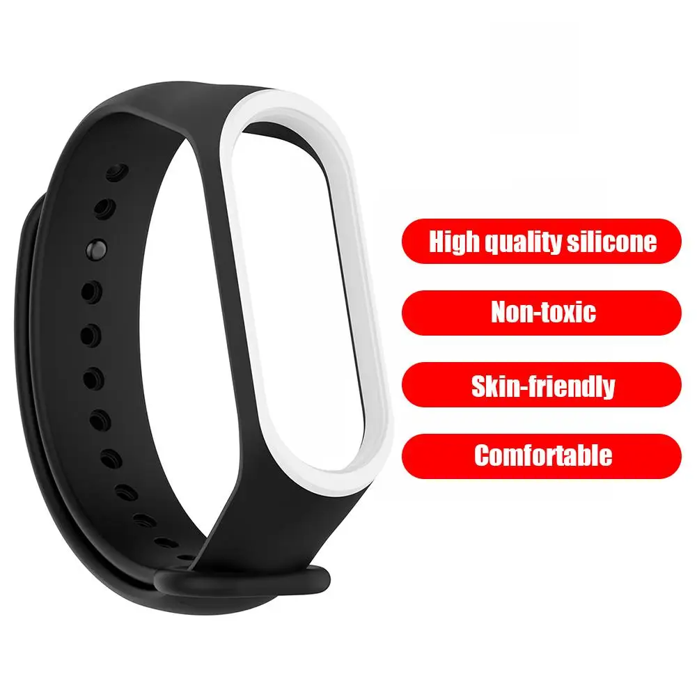 Цветной силиконовый ремешок для наручных часов браслет Xiaomi Miband 3 4 регулируемый