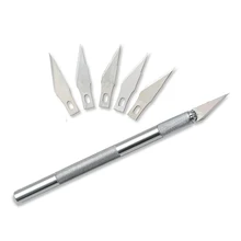 

2022NEW 6 Blades Carving Metal Scalpel Knife Tools Kit Non-Slip Blades Mobile Phone PCB DIY Repair Hand Tools