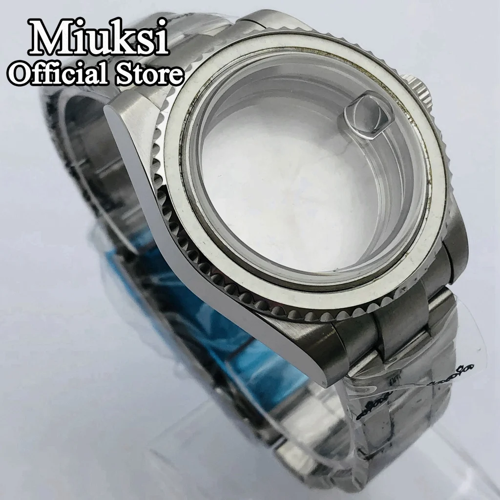 Premium 40mm Silver Watch Case with Sapphire Glass