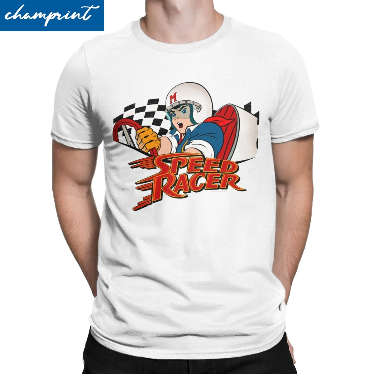 

Speed Racer Meteoro Men's T Shirt Mach 5 Cool Tees Short Sleeve Crew Neck T-Shirt Cotton 4XL 5XL 6XL Clothes
