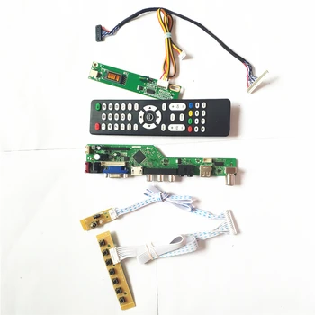 

For CLAA154WP04A CLAA154WP05 T.V56 drive card board keyboard+Remote+Inverter HDMI VGA USB AV RF LCD panel LVDS 1CCFL 30Pin Kit