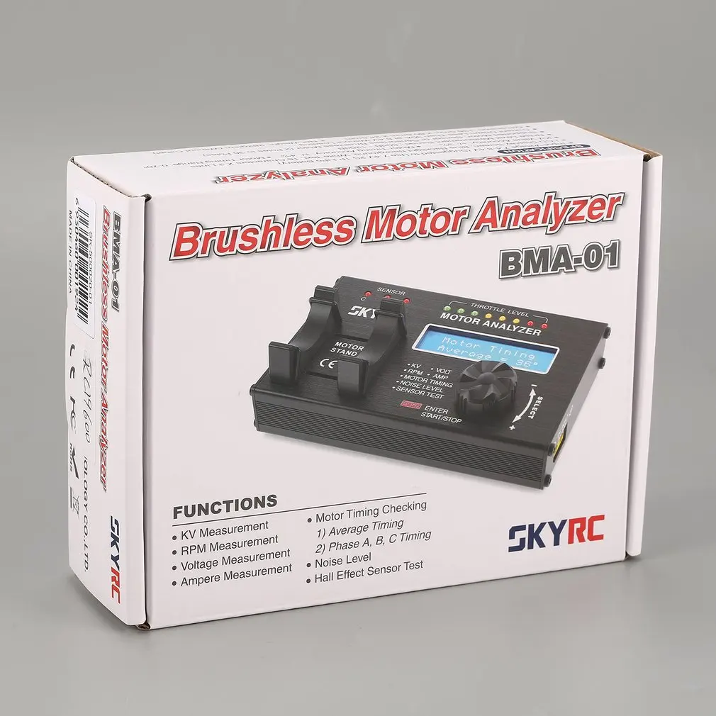SkyRC BMA-01 бесщеточный моторный анализатор тестер об/мин кв напряжение синхронизации шум Ампер зал проверки Motolyzer для RC автомобильная часть с ЖК-дисплеем