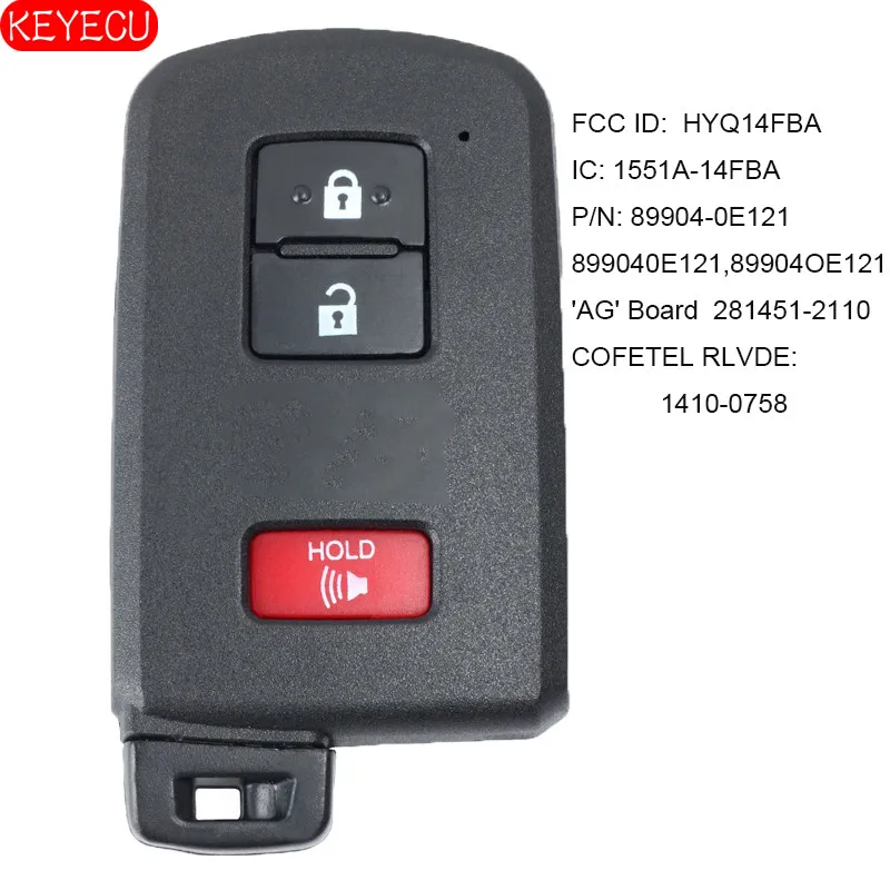 KEYECU P/N: 281451-2110 AG плата для Toyota Prius C Tacoma Smart Remote Fob FCCID: HYQ14FBA | Автомобили и мотоциклы