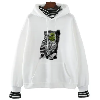 

Owl Art Winter&spring Tops Printed Hoodie Women Long Sleeve Sweatshirt Korean Fashion Streetwear Vogue Girl