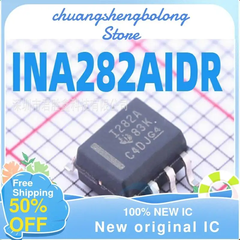 

10 шт. INA282 INA282AIDR INA282AID I282A SOP8 новый оригинальный IC
