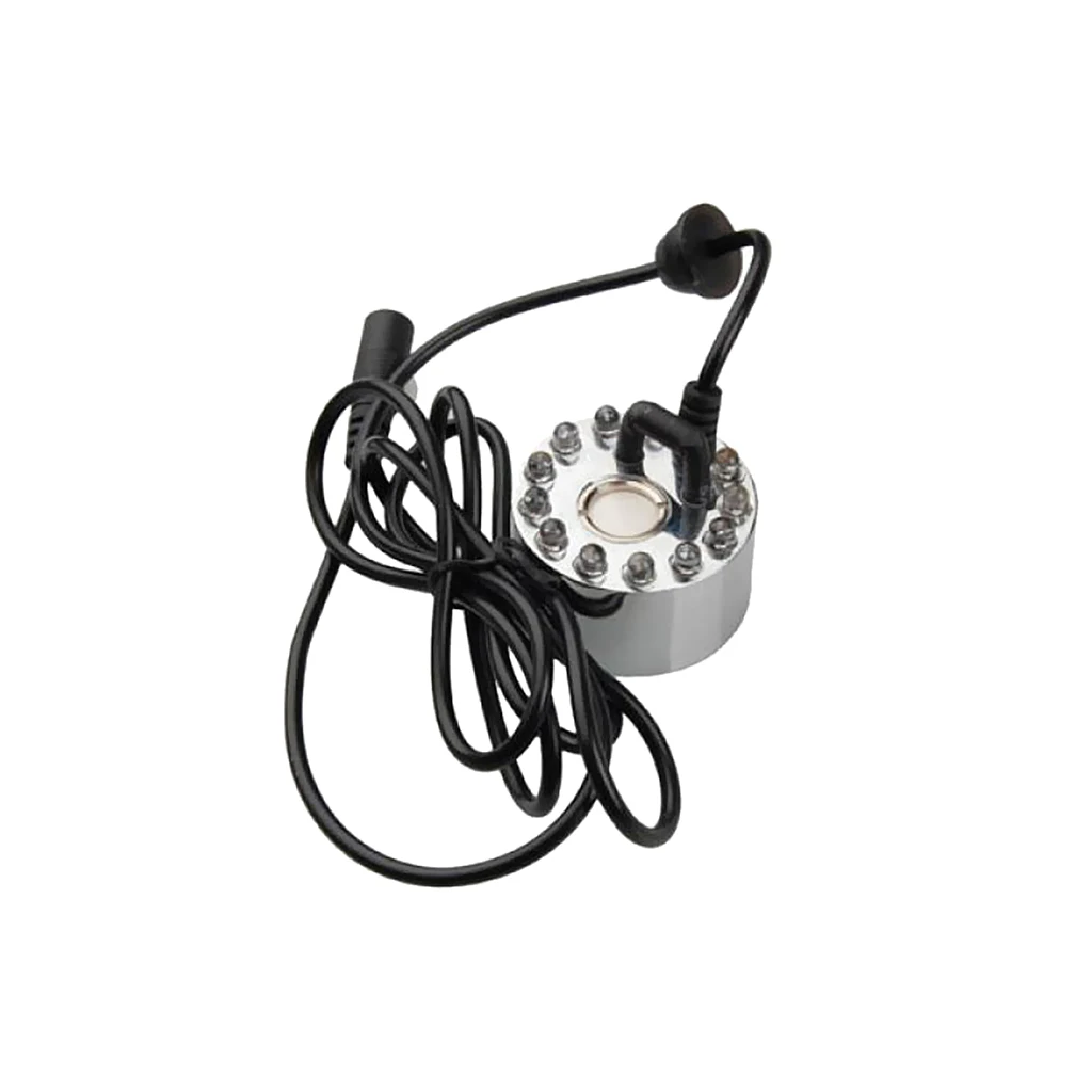 12 LED Lights Fog Mist Maker Fogger Machine for Fountain Pond Aquarium Fish Tank