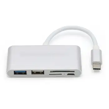 

Muti-Function USB C3.1 Type-C OTG to Card Reader/USB 3.0 HUB/SD/TF Adapter for Type C Laptops