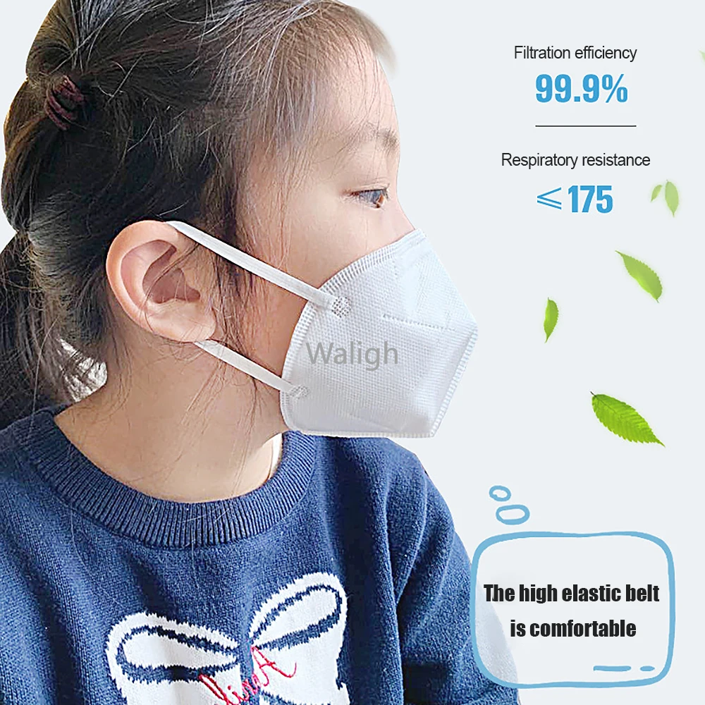 

KN 95 Free shipping 50pcs Children masks Disposable Dust Masks Without Valve Particulate Respirator for Cleaning, Construction
