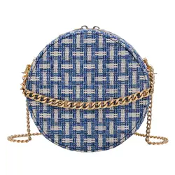 Круговая тканая сумка женская 2019 Новая модная плетеная пляжная сумка, портативная косой крест, сумка на одно плечо