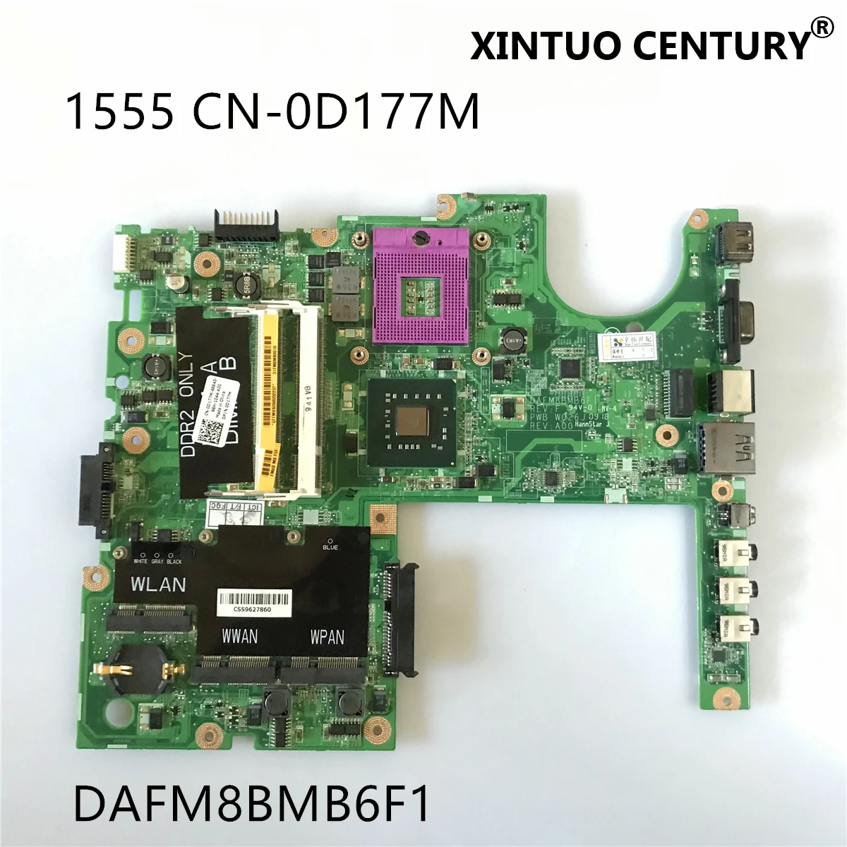 CN 0D177M D177M для Dell Studio 1555 материнской платы ноутбука DAFM8BMB6F1 PP39L GM45 DDR3 материнская
