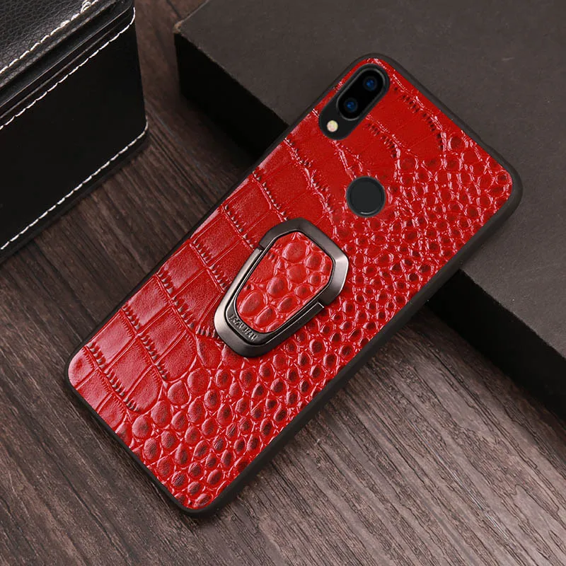 Red Роскошный чехол для телефона для huawei P10 P20 P30 Коврики 10 20 Pro lite чехол Y9 P smart чехол для карт и узором «крокодиловая кожа» для Honor 8 8X9X10 20 - Цвет: Red