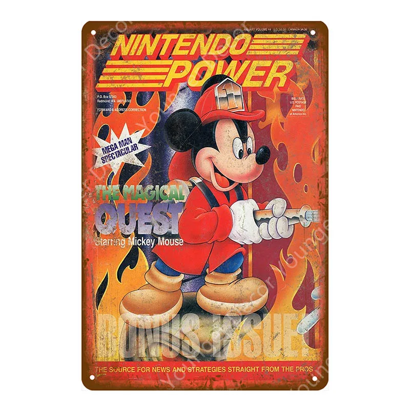 Япония плакат видеоигры nintendo power Супер Марио стикер стены sega Gamer стены искусства дощечки с рисунком комнаты декор YI-030 - Цвет: YD7973EI