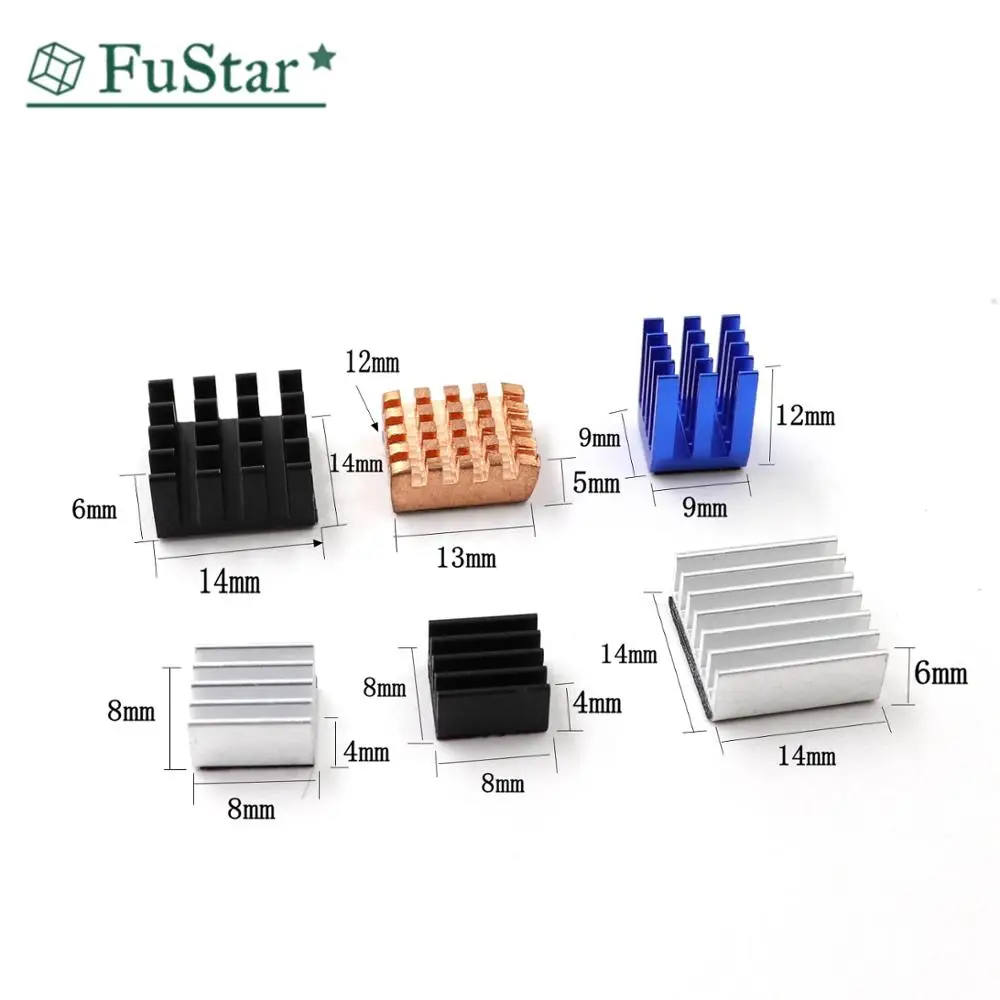Aluminum Heat Sink 12 Pcs/Set For Raspberry Pi 2 / 3
