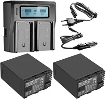 14.4V 6400mAh BP-A60 BP A60 Battery With Power Indicator + Quick Charger for Canon BP-A30 BP-A90 EOS C200 C200B C220B C300 MK II
