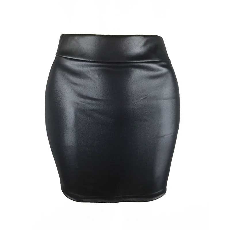 

Brand New Womens Boho Women's Imitation Leather Bottoming Skirt Chic School Daily Girls Matte Imitation Leather Skirt Trousers