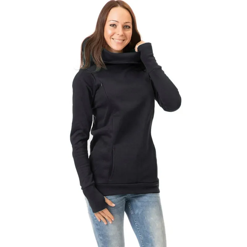 Maternity Sweatshirt Women Nursing Maternity Long Sleeves Hooded Breastfeeding Hoodie Pregnant Women Long Sleeve Hooded Sweater Maternity Clothing