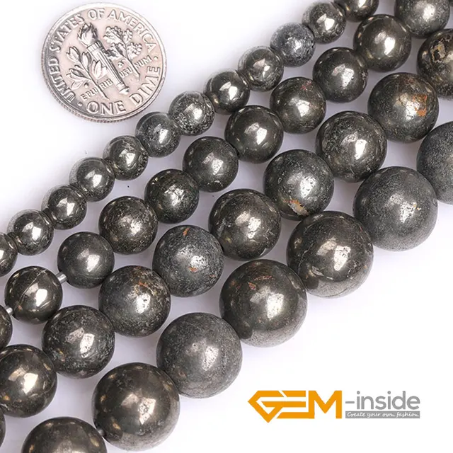 Natural Grey Pyrite Gemstone Heishi Spacer Beads For Jewelry Making Strand 15'' 