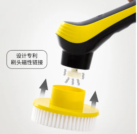 Electric multi-functional household toilet tile gap floor strong labor-saving easy Japanese long-handle magic cleaning brush J06