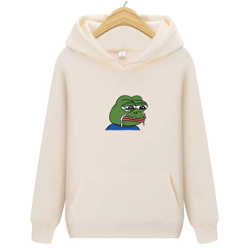 Picture color Angry Pepe/толстовки с принтом аниме «хороший человек»; уличная одежда в стиле лягушки Пепе; повседневная одежда с капюшоном; Спортивный костюм; Сезон Зима; теплая Новинка худи - Цвет: Picture color