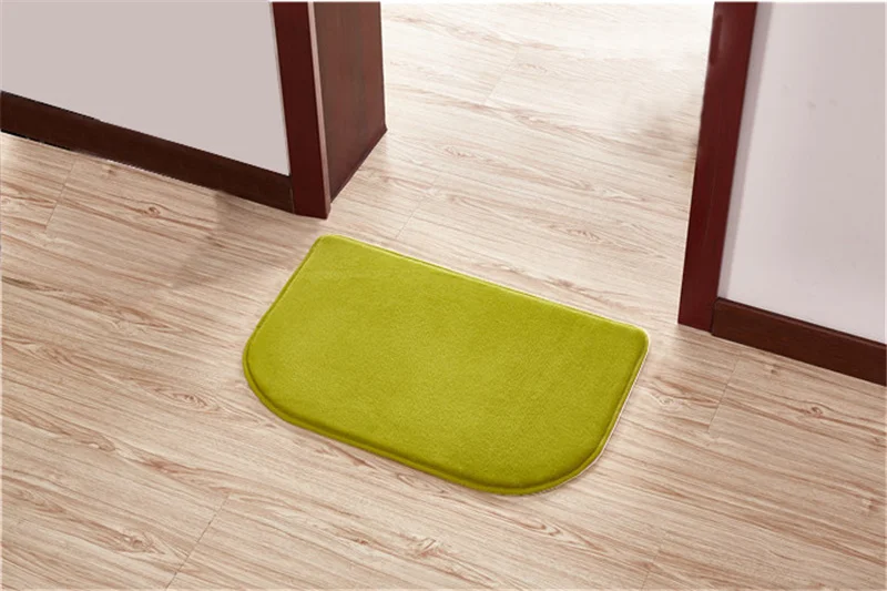 cao lv Soft Coral Fleece Bathroom Doormat Non-slip Floor Rug for Toilet Absorption Memory Foam Foot Pad for Gate 40*60/50*80/60*90cm - Цвет: cao lv