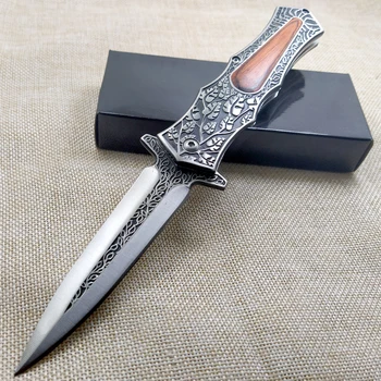 

Tactical Folding knives Tactical Knife 440C Steel Blade Pocket Hunting Camping Knife Survival Outdoor Tool Wood Handle knife