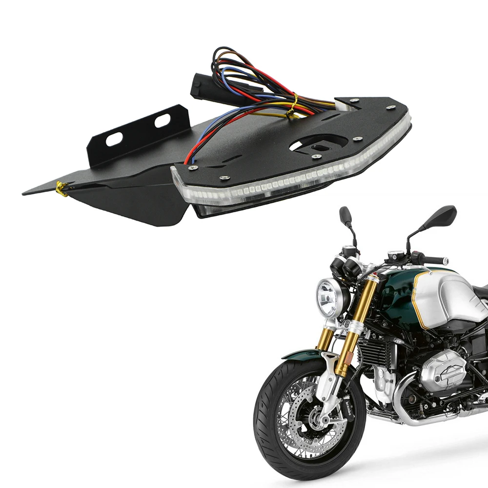 Tablica rejestracyjna na motocykl LED dla BMW R dziewięć T NINET R9T RNINE  T Scrambler miejski uchwyt kierunkowskazów hamulec światło cofania tanie i  dobre opinie