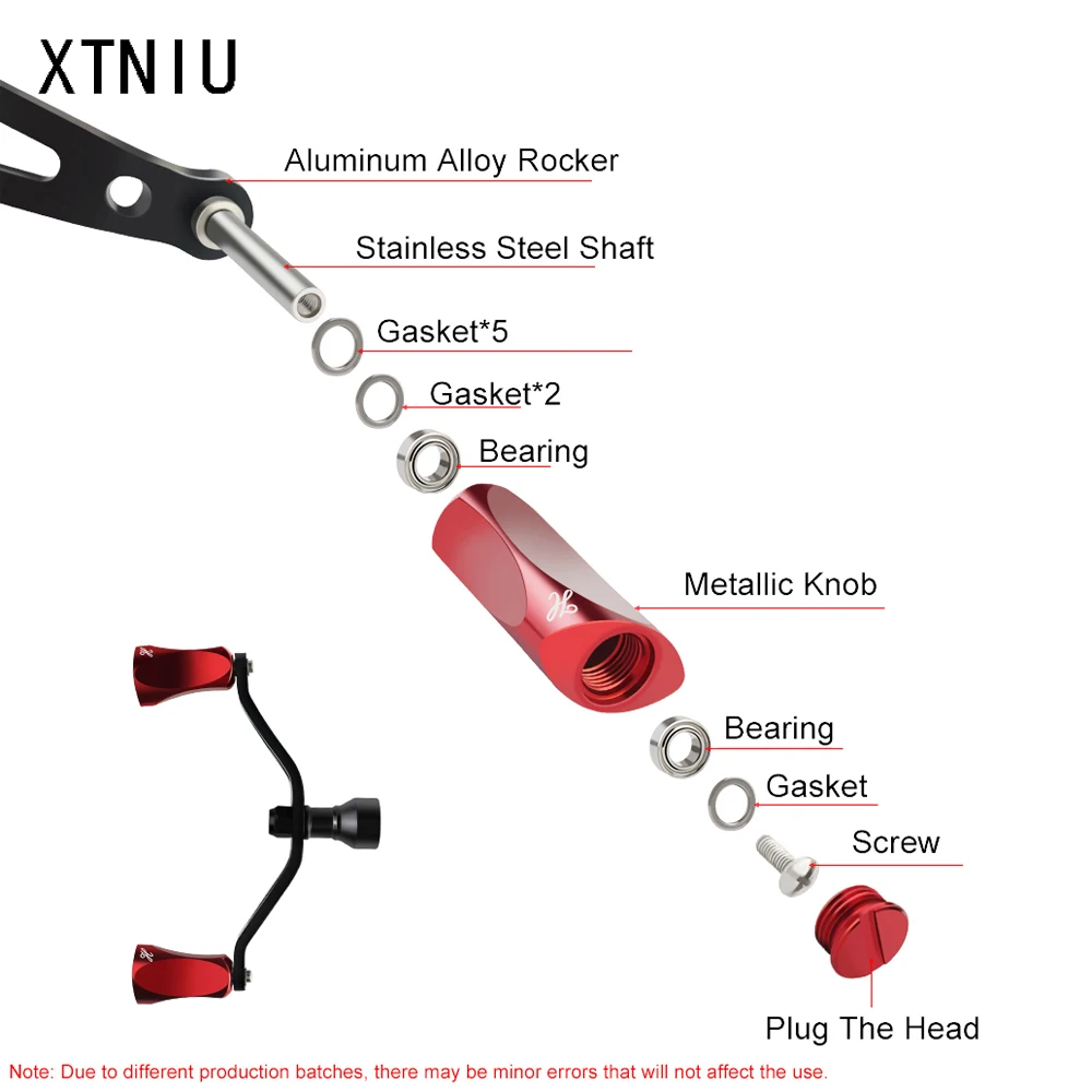 XTNIU Высокое качество двойная Рыболовная катушка ручка алюминиевый сплав ручка подходит для серии 1000-5000 рыболовные снасти аксессуар