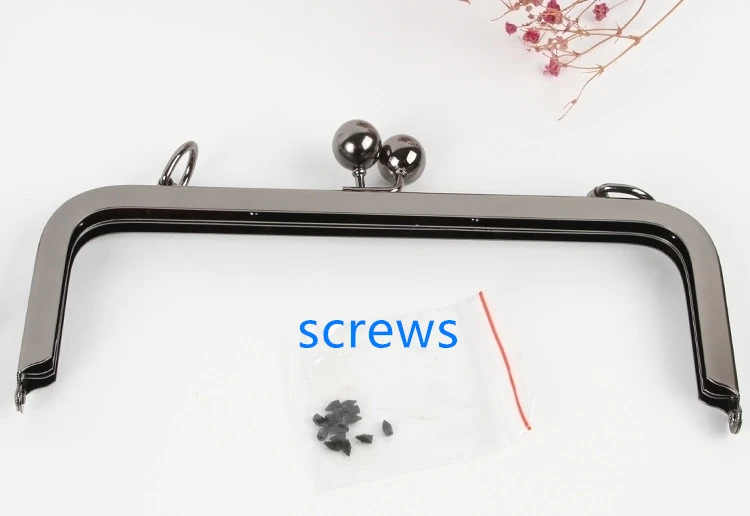 1PCS 20.5cm Big Ball Head Kiss Lock Mill No Hole Screw Purse Frame Manual DIY Bags Hardware Bag Accessories Bronze Gold