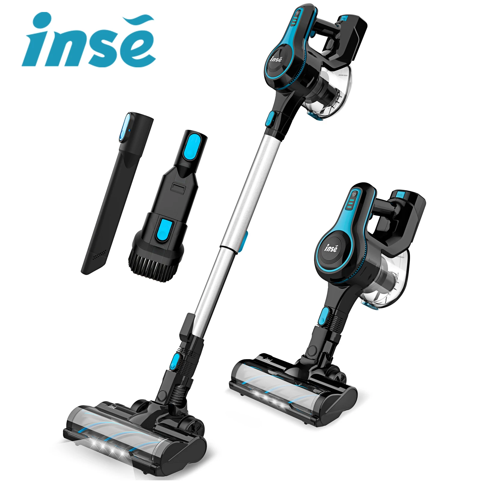 US $89.59 INSE Vacuum Cleaner 12Kpa 130W Brushless Motor Stick Vacume Up To 40 Mins Runtime 2200mAh Rechargeable Battery Aspiradora