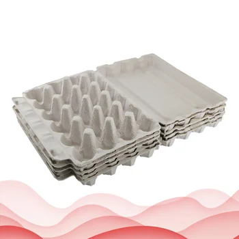 

5 Pcs 24 Grids Pulp Fiber Egg Flats Egg Storage Box Container Paper Pulp Egg Holder Egg Carrier Packaging Box