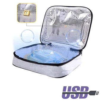 

UV Sterilizer Disinfection Bag Ultraviolet Light Sterilization Portable UV Sterilizezation Box For Mouth Mask Glasses Underwear