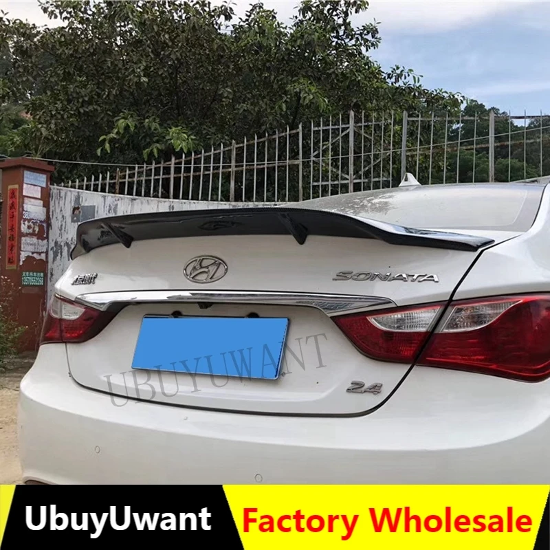 Подходит для Hyundai Sonata 2011-2013 ABS/углеродное волокно внешний задний спойлер багажник